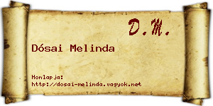 Dósai Melinda névjegykártya